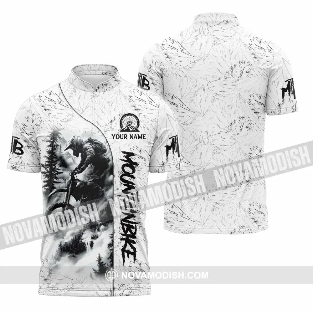 Unisex Shirt - Custom Moutain Bike 3D Shirt Zipper Polo Shirt / S T-shirt