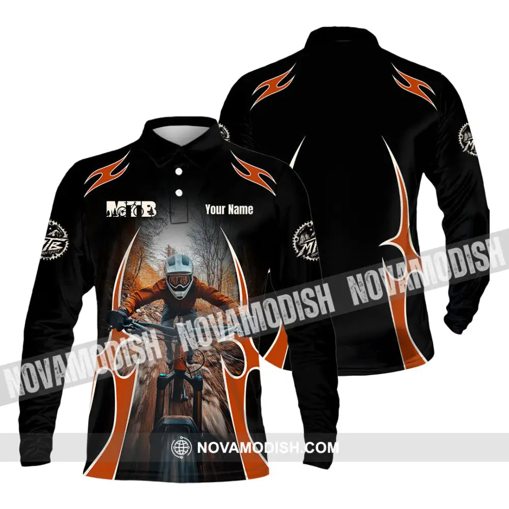 Unisex Shirt - Custom MTB Shirt Long Sleeve Polo / S T-shirt