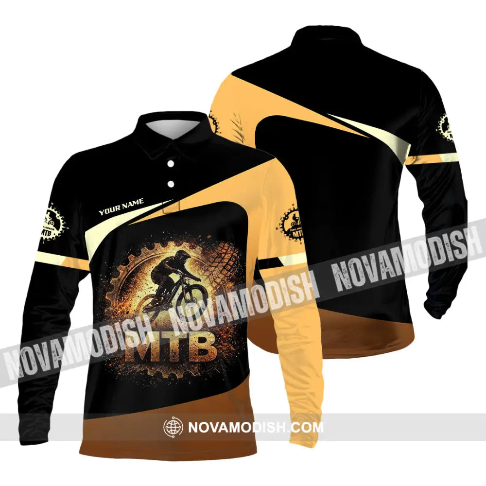 Unisex Shirt - Custom MTB Mountain Bike 3D Shirt Long Sleeve Polo / S T-shirt