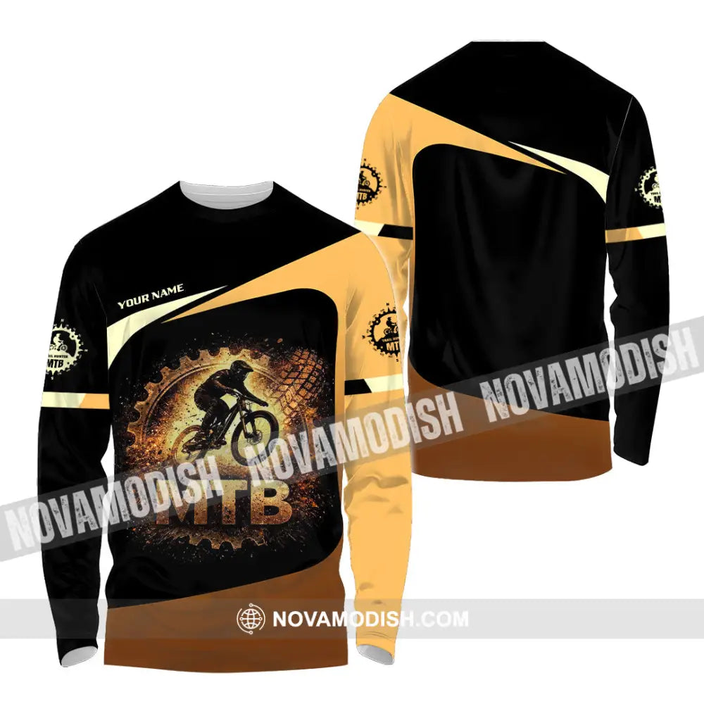 Unisex Shirt - Custom MTB Mountain Bike 3D Shirt Long Sleeve Shirt / S T-shirt