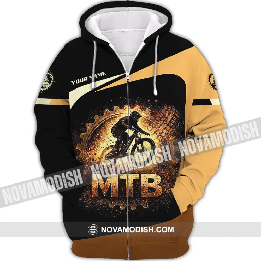 Unisex Shirt - Custom MTB Mountain Bike 3D Shirt Zipper Hoodie / S T-shirt