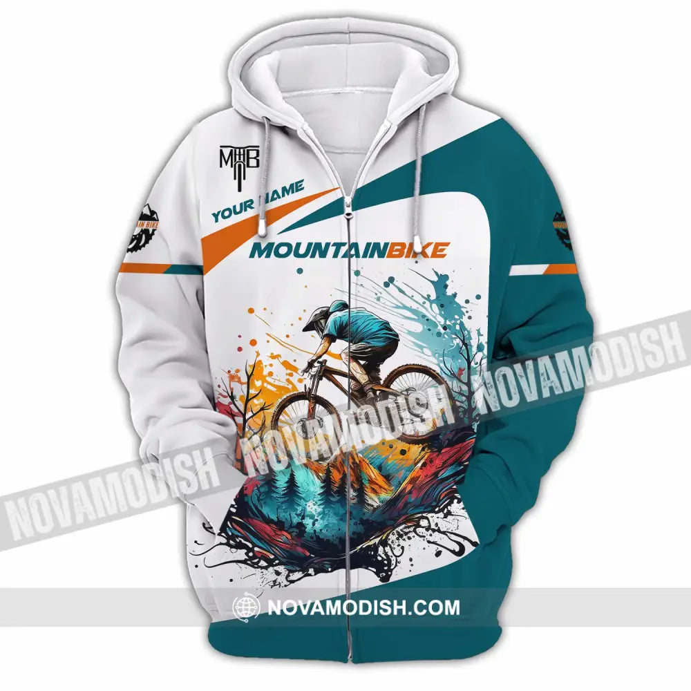 Unisex Shirt - Custom MTB Mountain Bike Shirt Zipper Hoodie / S T-shirt