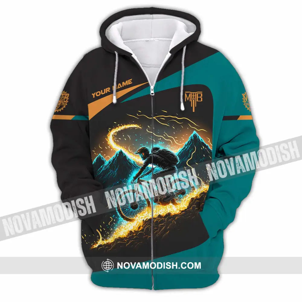 Unisex Shirt - Custom MTB Mountain Bike Shirt Zipper Hoodie / S T-shirt