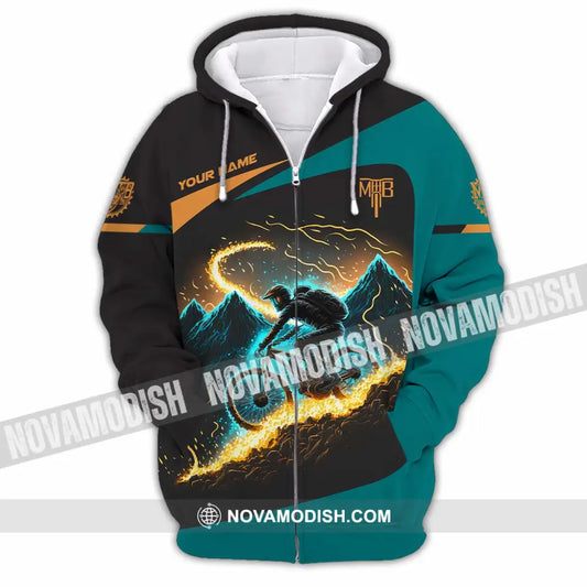 Unisex Shirt - Custom MTB Mountain Bike Shirt Zipper Hoodie / S T-shirt