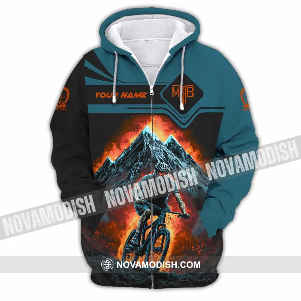 Unisex Shirt - Custom MTB Mountain Bike Shirt Zipper Hoodie / S T-shirt