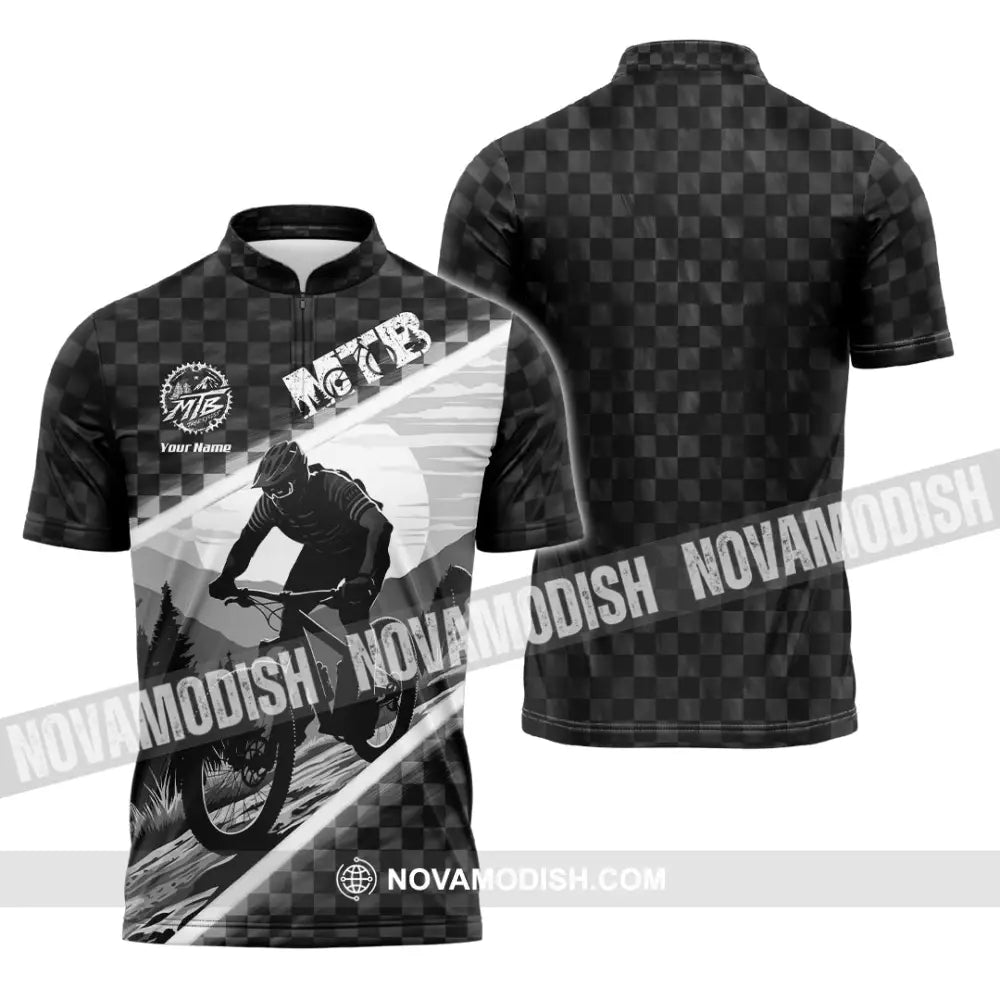 Unisex Shirt - Custom MTB Shirt Zipper Polo Shirt / S T-shirt