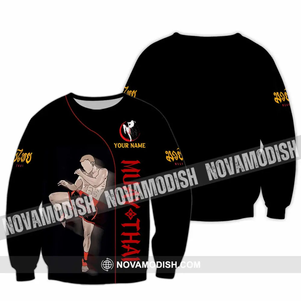 Unisex Shirt - Custom Muay Thai 3D Shirt Long Sleeve / S T-shirt