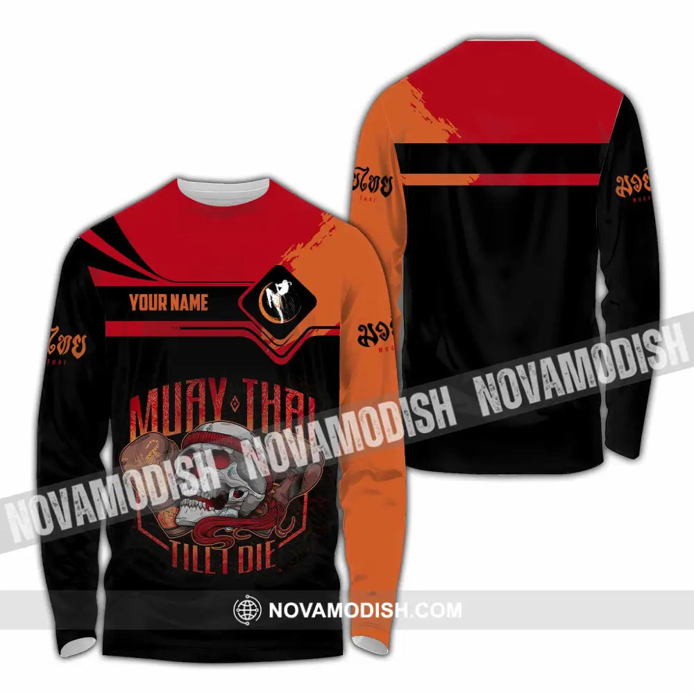 Unisex Shirt - Custom Muay Thai 3D Shirt Long Sleeve Shirt / S T-shirt