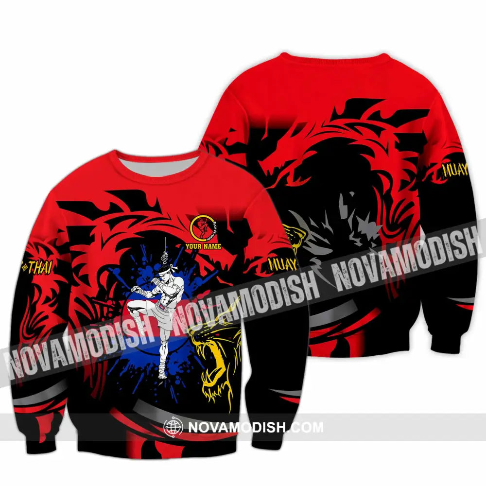 Unisex Shirt - Custom Muay Thai 3D Shirt Long Sleeve / S T-shirt