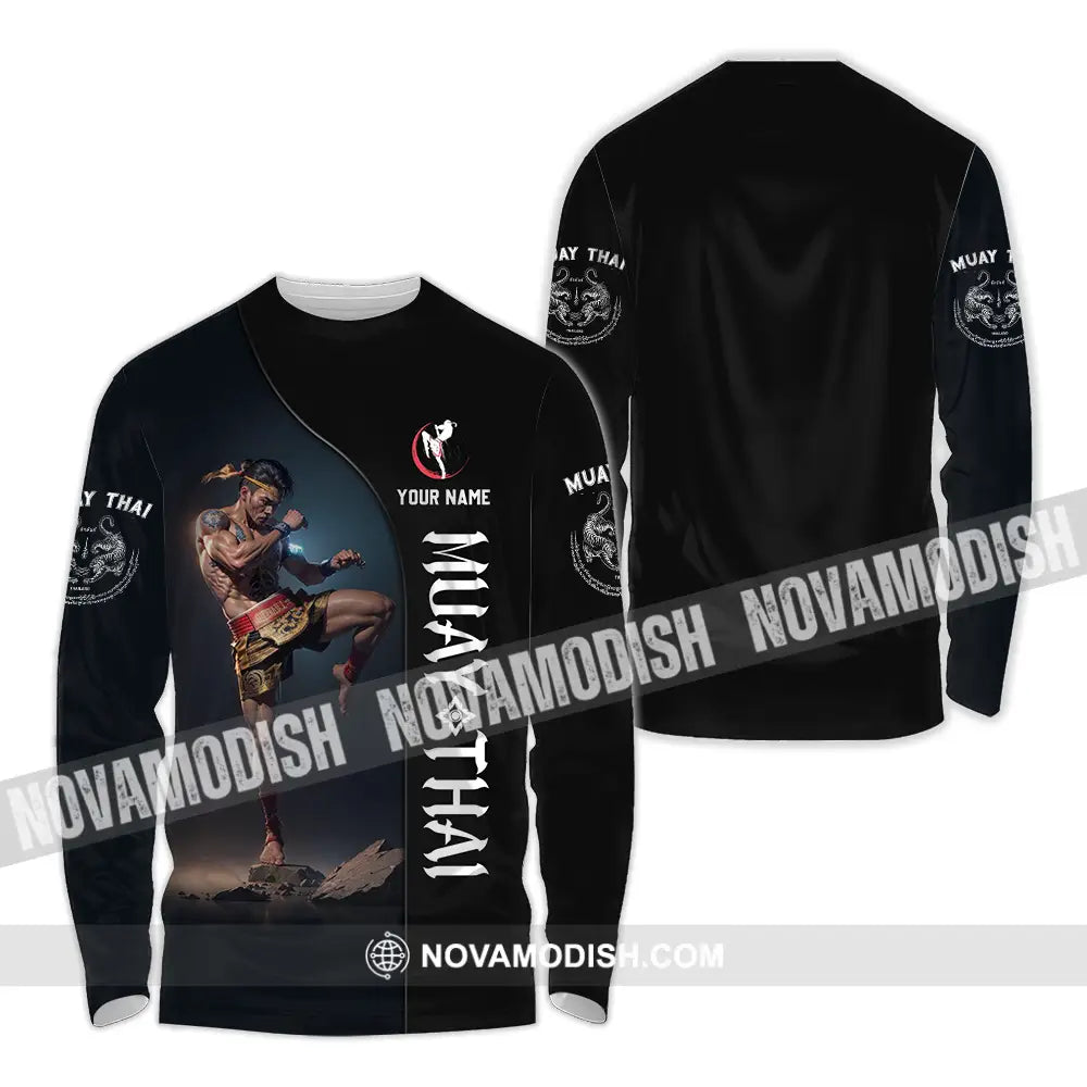 Unisex Shirt - Custom Muay Thai 3D Shirt Long Sleeve Shirt / S T-shirt