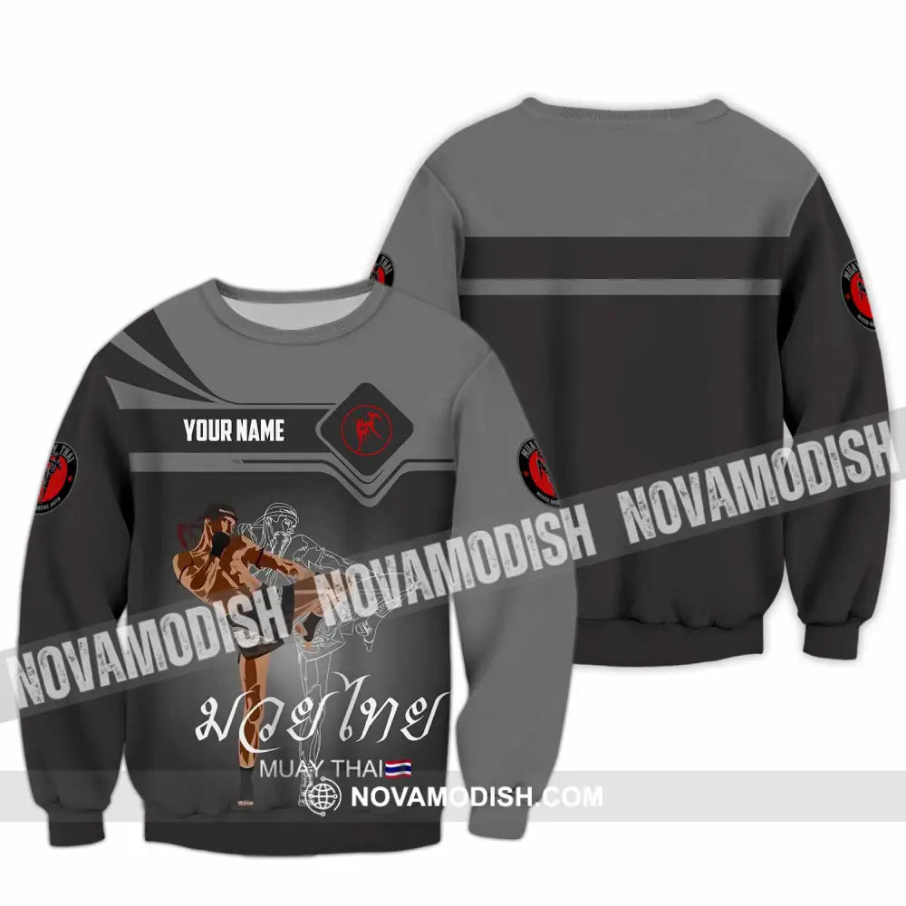 Unisex Shirt - Custom Muay Thai 3D Shirt - Long Sleeve / S - T-shirt
