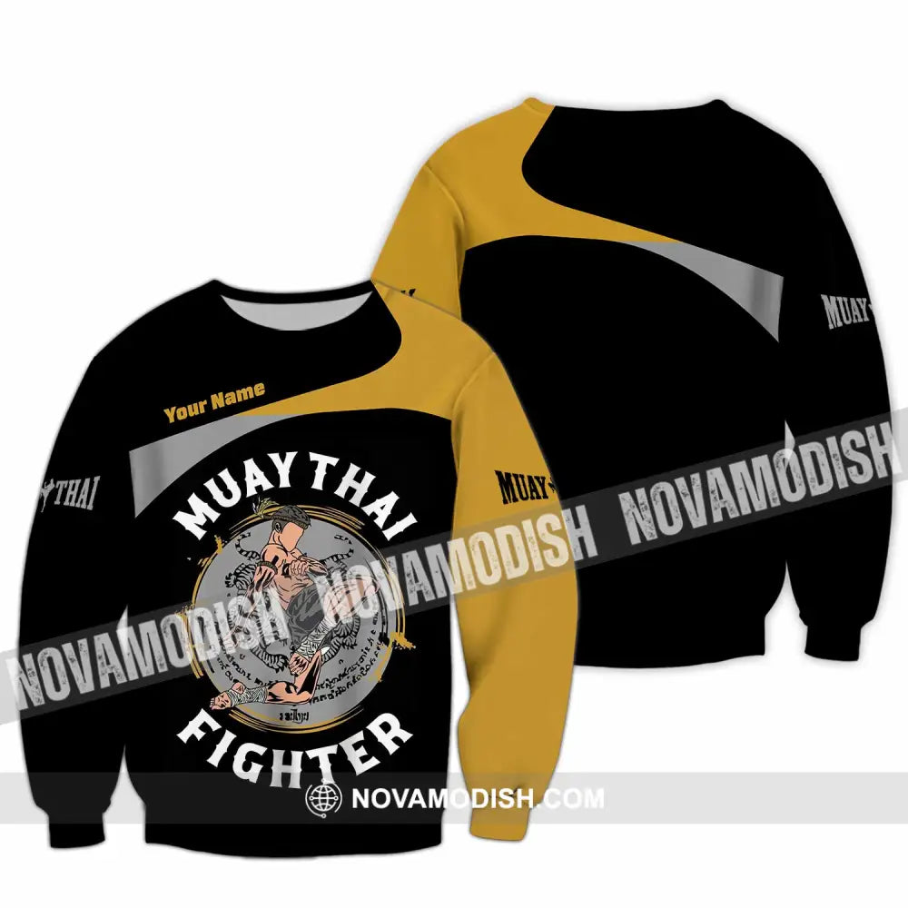 Unisex Shirt - Custom Muay Thai 3D Shirt Long Sleeve / S T-shirt