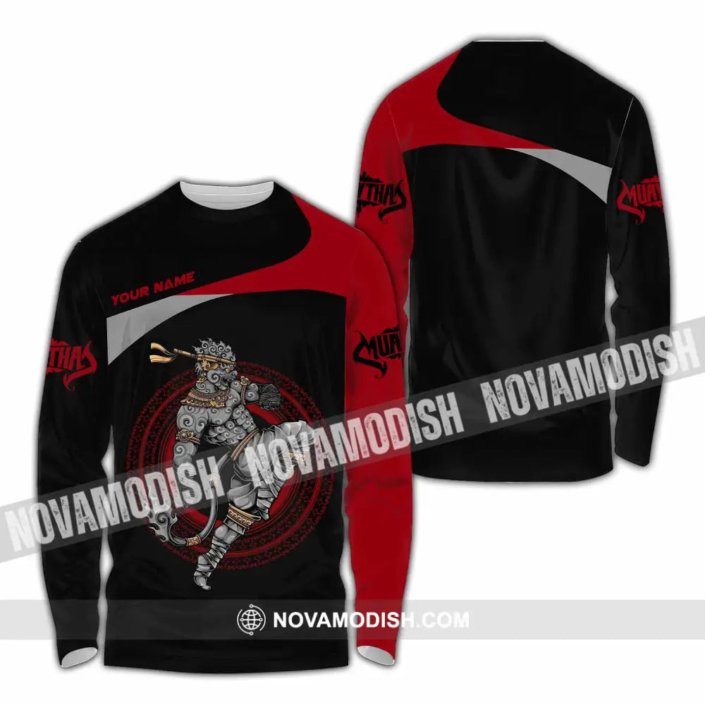 Unisex Shirt - Custom Muay Thai 3D Shirt Long Sleeve Shirt / S T-shirt