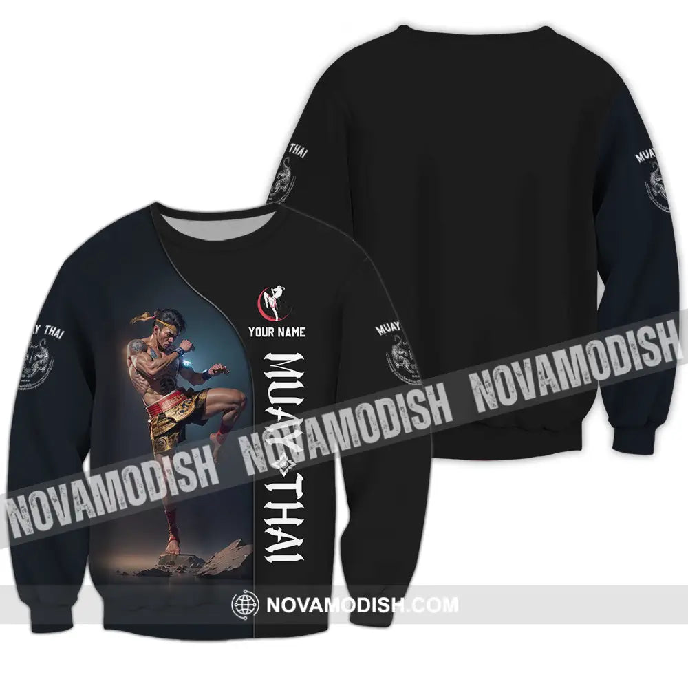 Unisex Shirt - Custom Muay Thai 3D Shirt Long Sleeve / S T-shirt