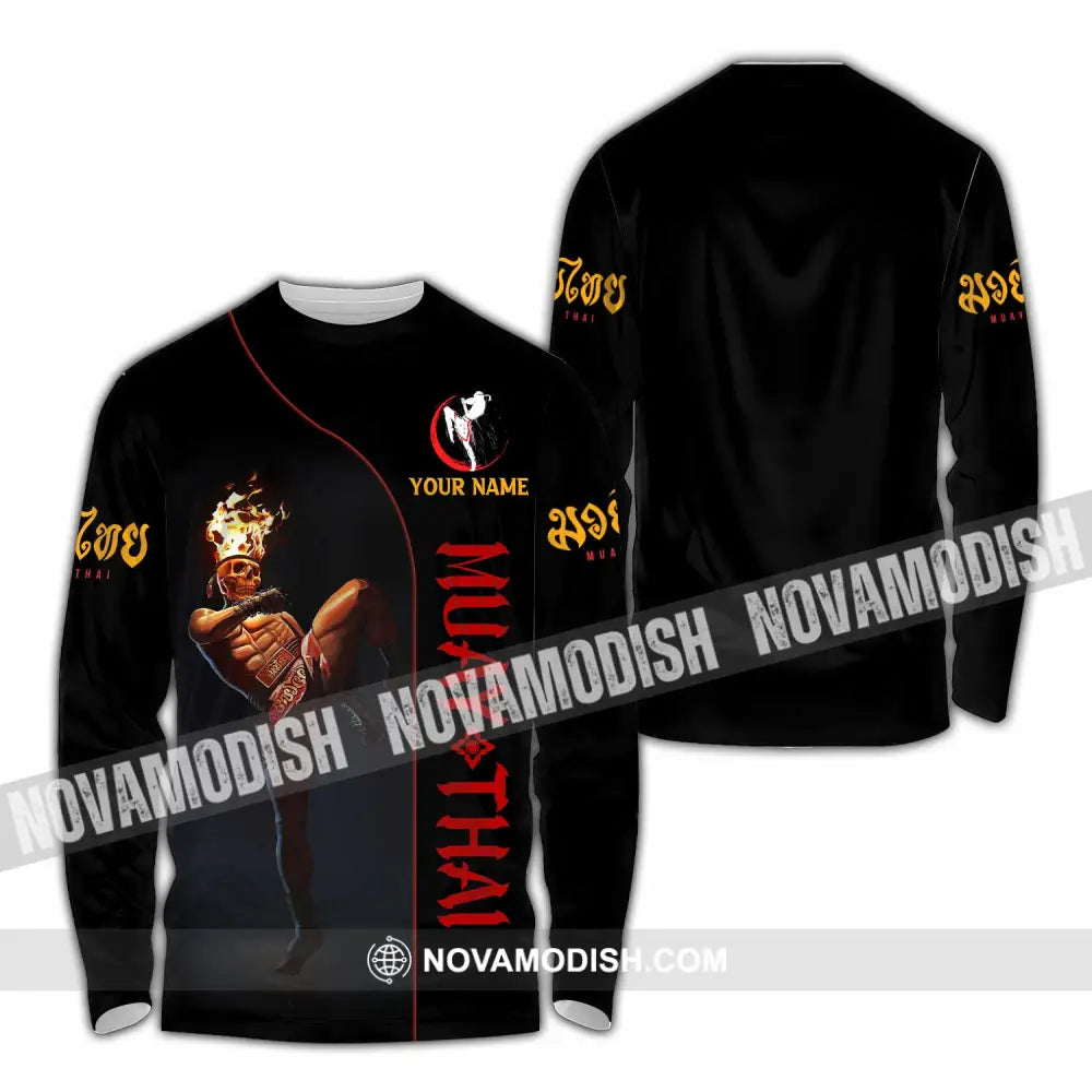 Unisex Shirt - Custom Muay Thai 3D Shirt Long Sleeve Shirt / S T-shirt