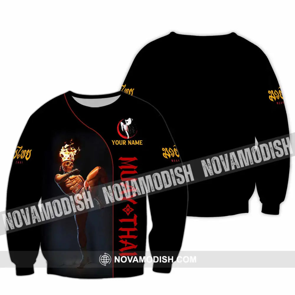 Unisex Shirt - Custom Muay Thai 3D Shirt Long Sleeve / S T-shirt