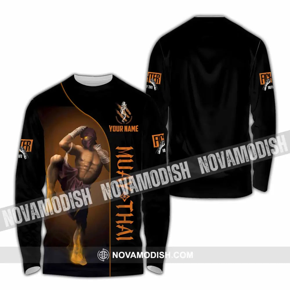 Unisex Shirt - Custom Muay Thai 3D Shirt - Long Sleeve Shirt / S - T-shirt