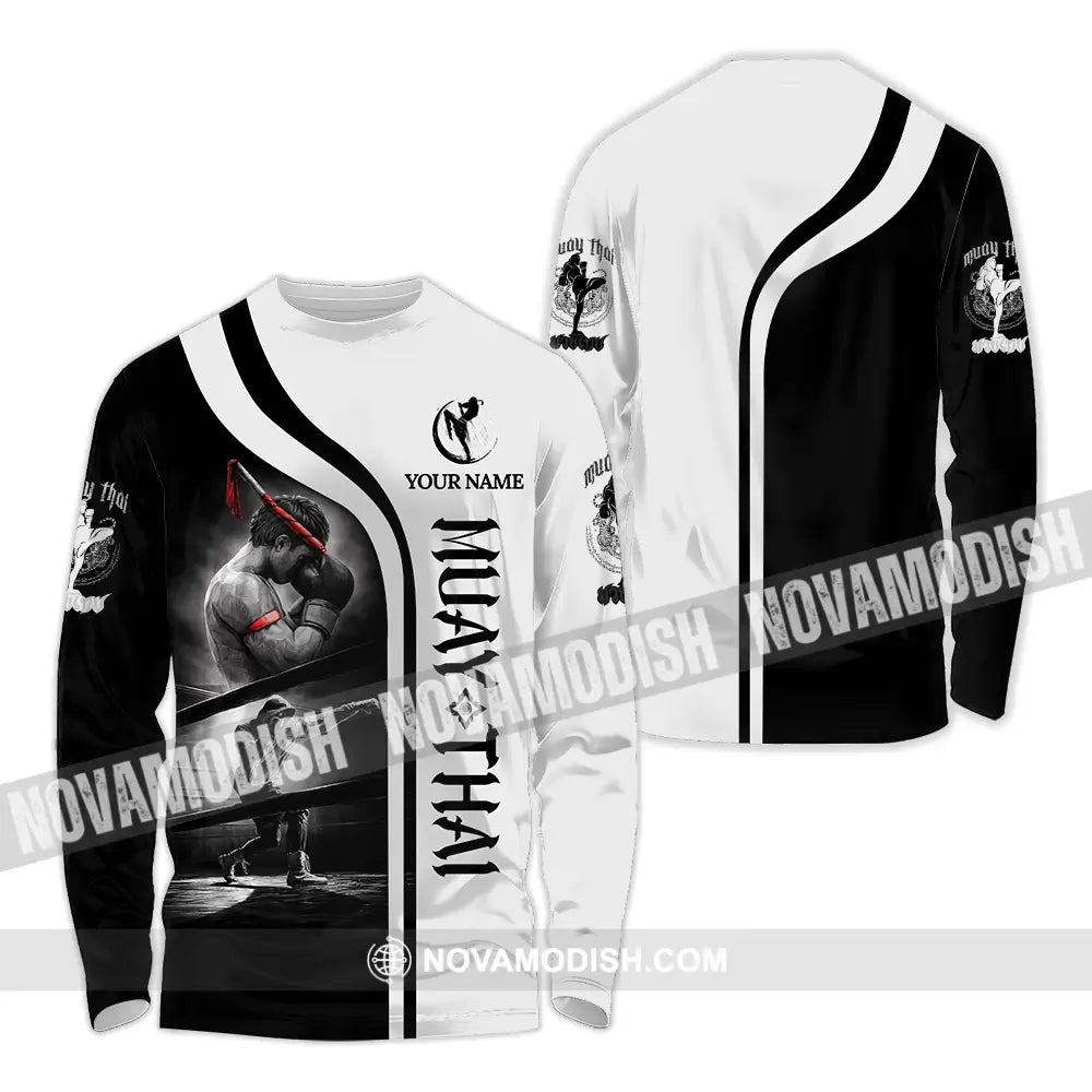 Unisex Shirt - Custom Muay Thai 3D Shirt Long Sleeve Shirt / S T-shirt