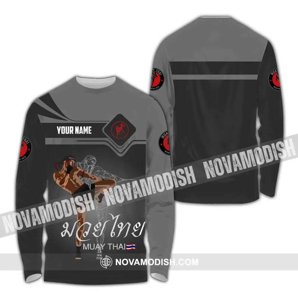 Unisex Shirt - Custom Muay Thai 3D Shirt - Long Sleeve Shirt / S - T-shirt