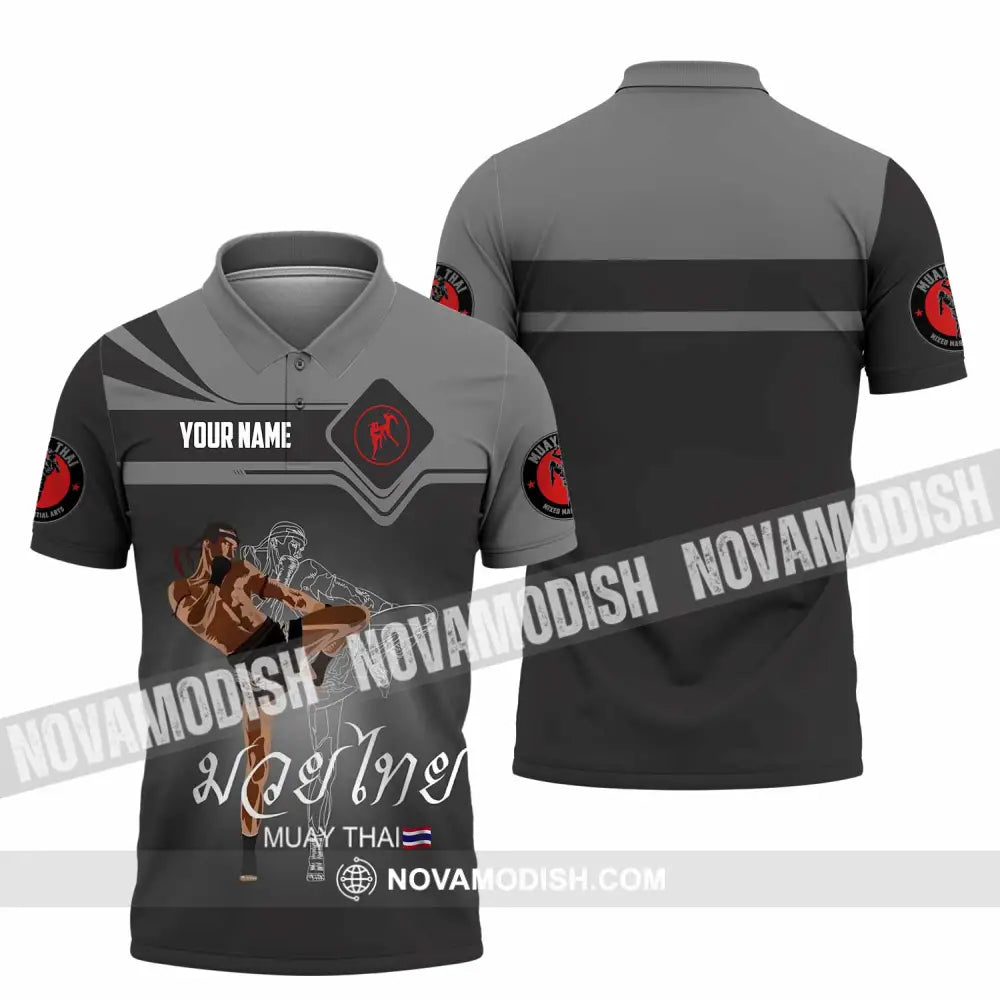Unisex Shirt - Custom Muay Thai 3D Shirt - Polo Shirt / S - T-shirt
