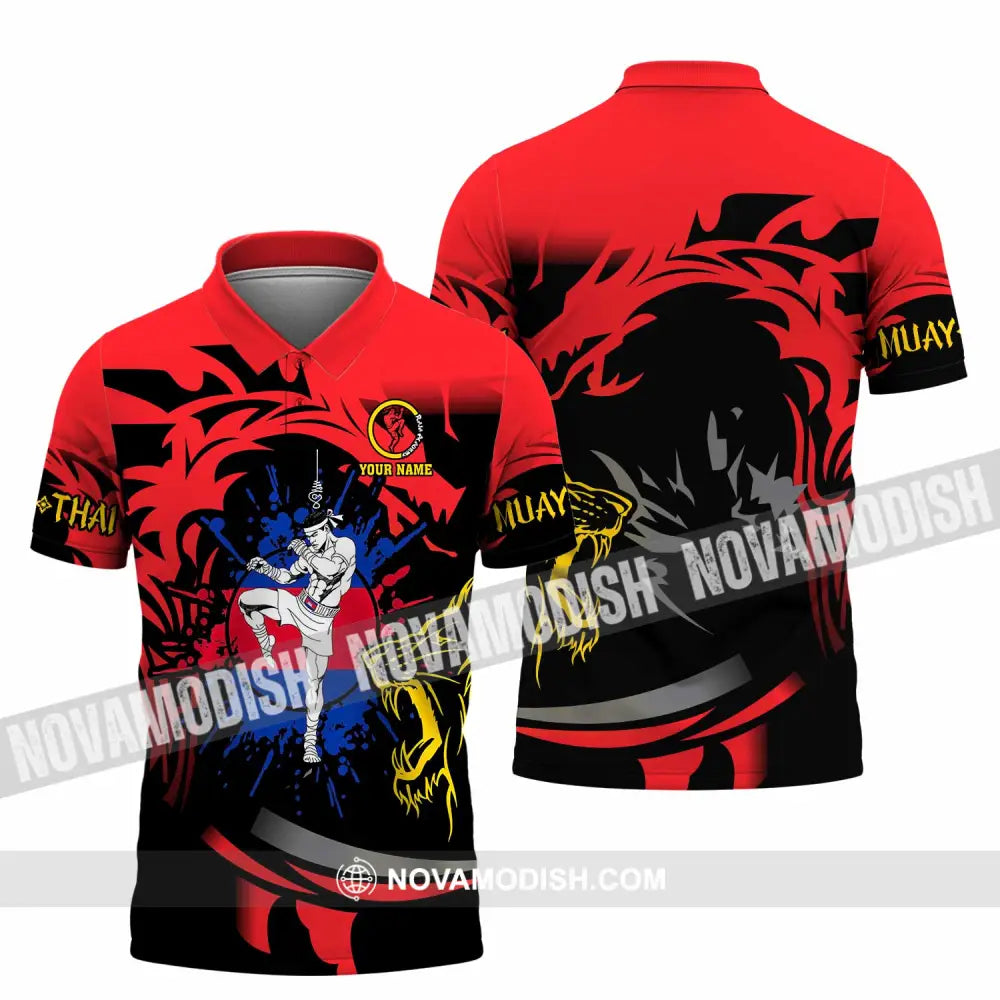 Unisex Shirt - Custom Muay Thai 3D Shirt Polo Shirt / S T-shirt