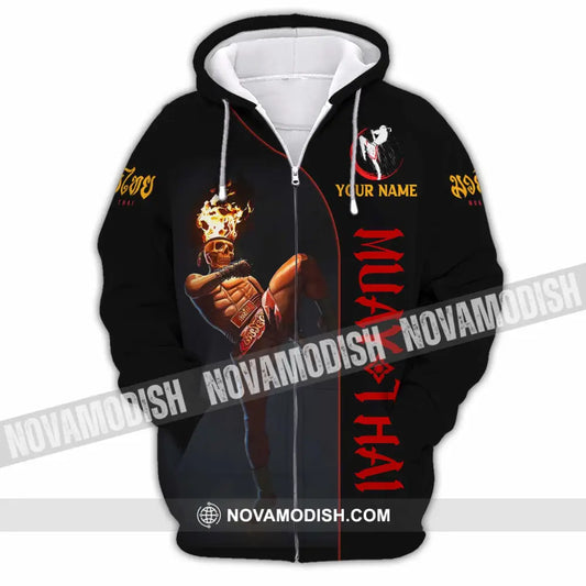 Unisex Shirt - Custom Muay Thai 3D Shirt Zipper Hoodie / S T-shirt