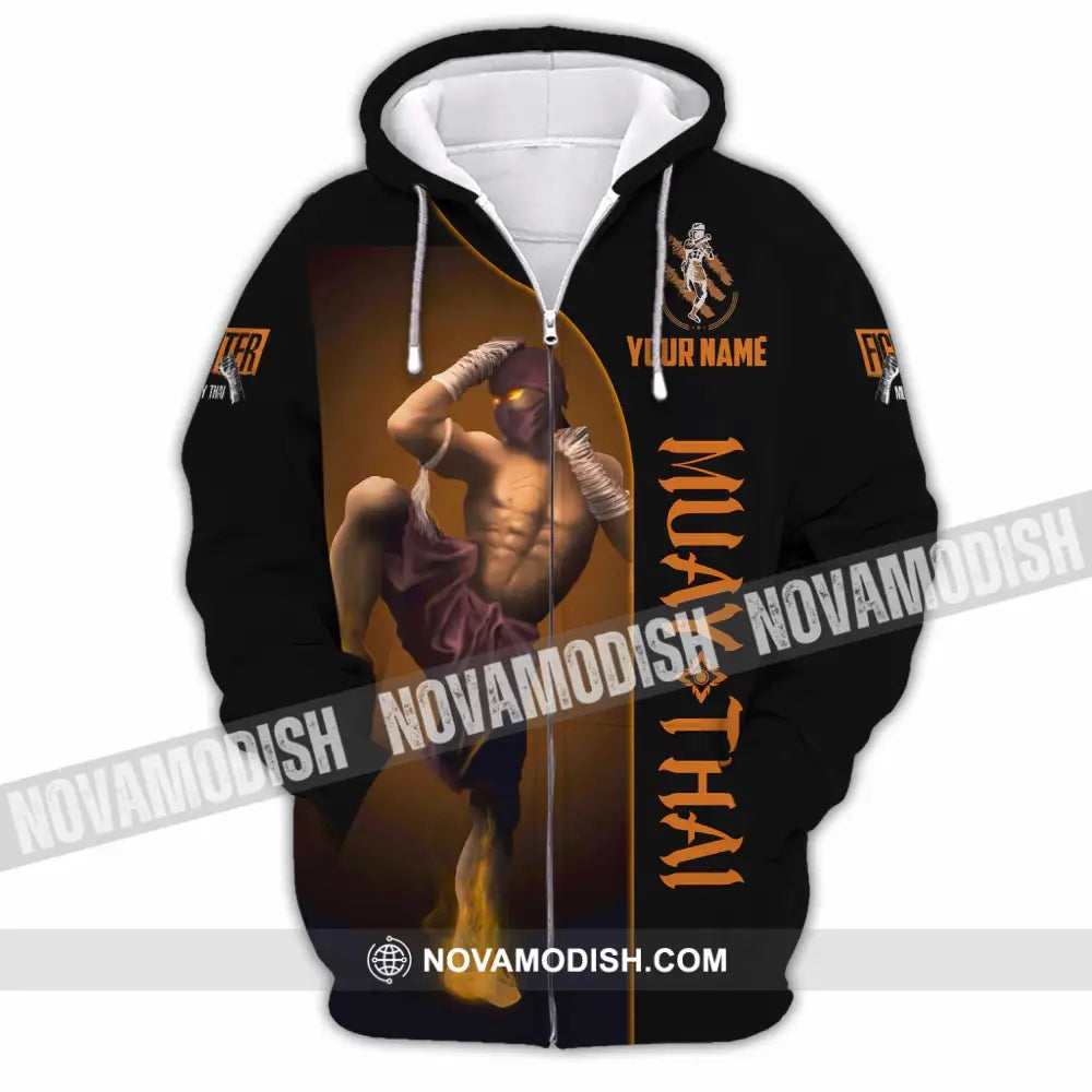 Unisex Shirt - Custom Muay Thai 3D Shirt - Zipper Hoodie / S - T-shirt