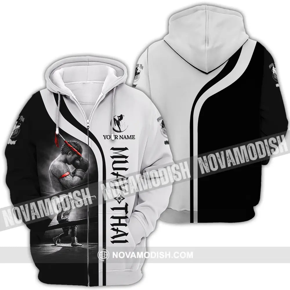 Unisex Shirt - Custom Muay Thai 3D Shirt Zipper Hoodie / S T-shirt