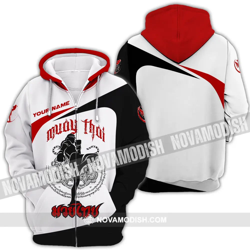 Unisex Shirt - Custom Muay Thai 3D Shirt Zipper Hoodie / S T-shirt