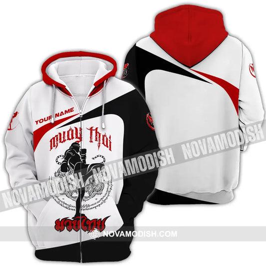 Unisex Shirt - Custom Muay Thai 3D Shirt Zipper Hoodie / S T-shirt