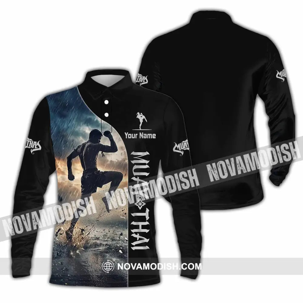 Unisex Shirt - Custom Muay Thai Shirt - Long Sleeve Polo / S - T-shirt