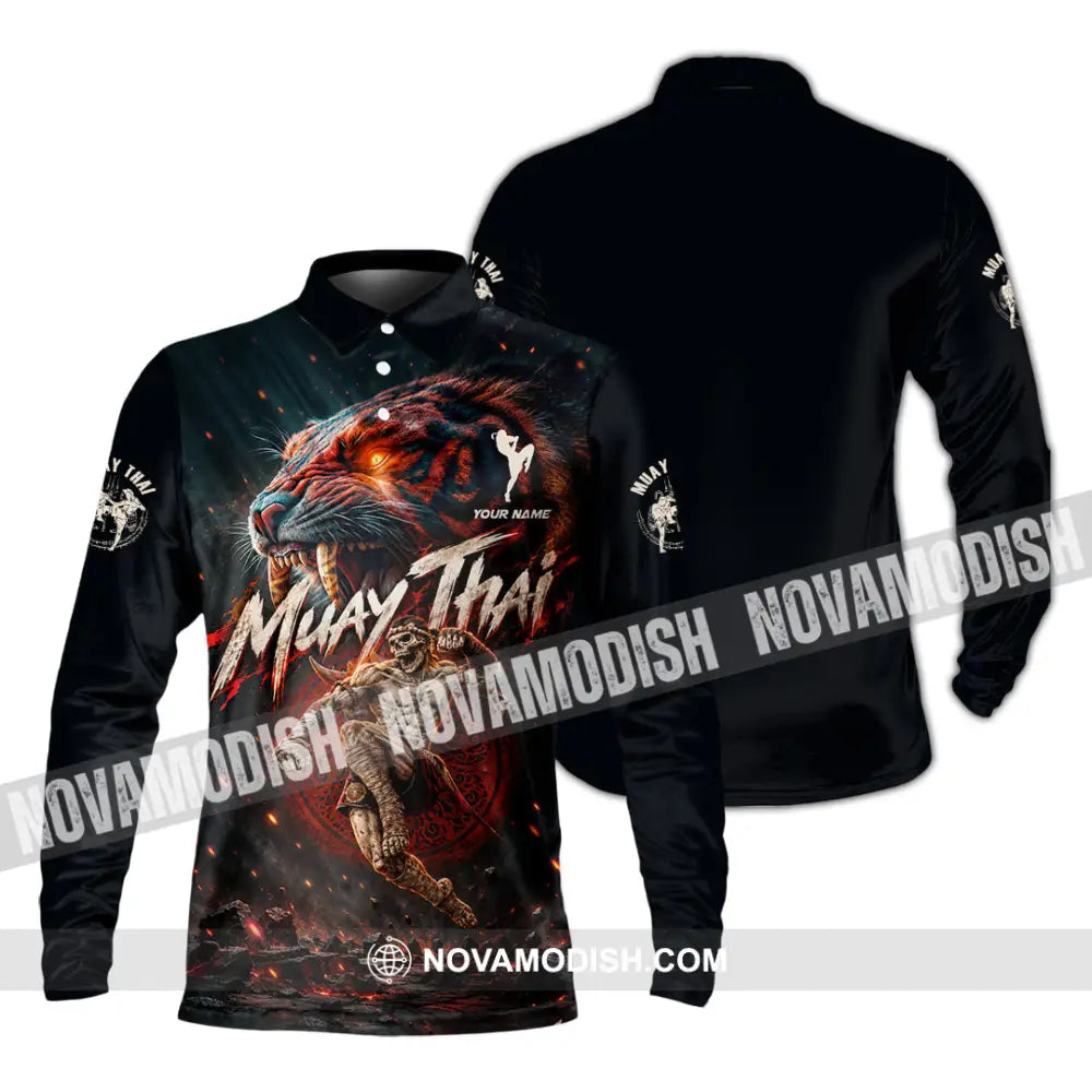 Unisex Shirt - Custom Muay Thai Shirt - Long Sleeve Polo / S - T-shirt