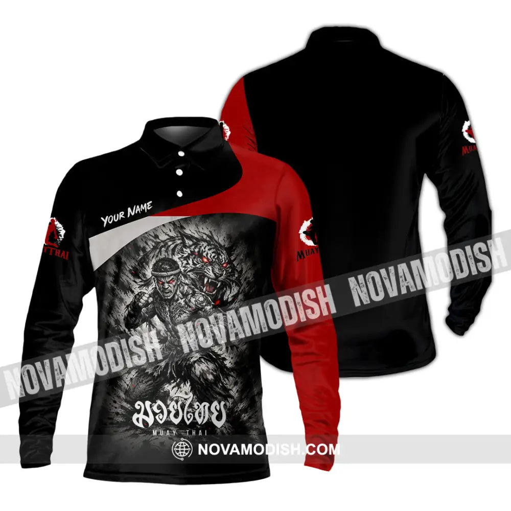 Unisex Shirt - Custom Muay Thai Shirt - Long Sleeve Polo / S - T-shirt