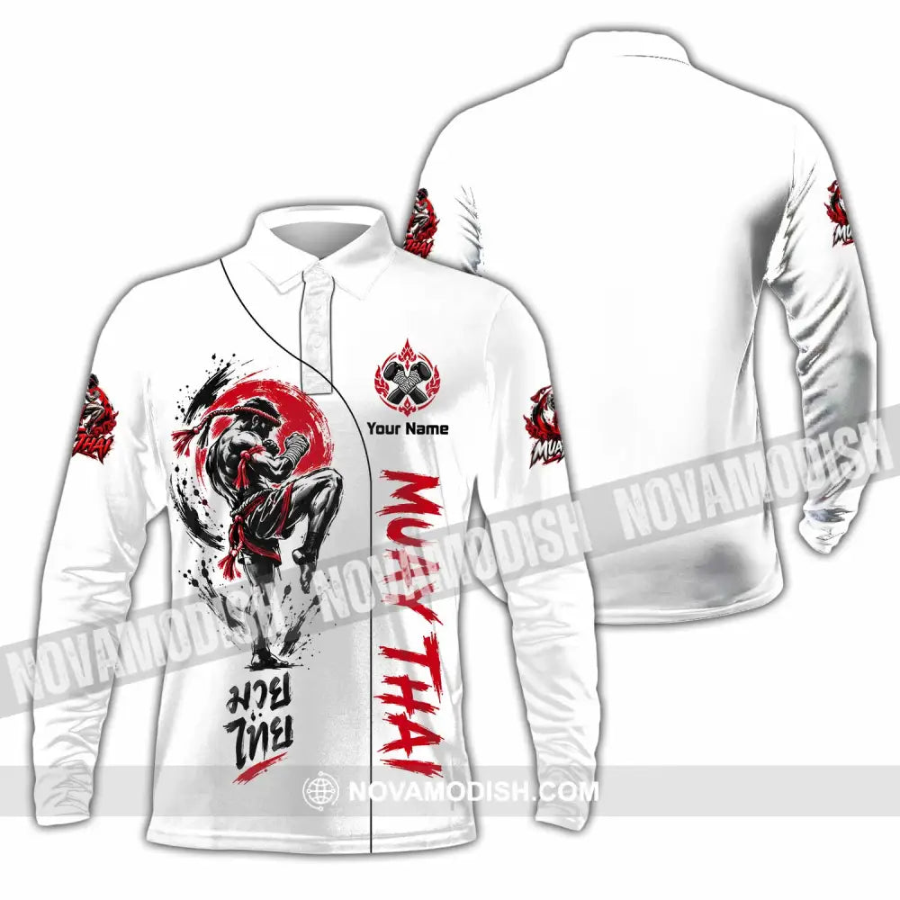 Unisex Shirt - Custom Muay Thai Shirt - Long Sleeve Polo / S - T-shirt