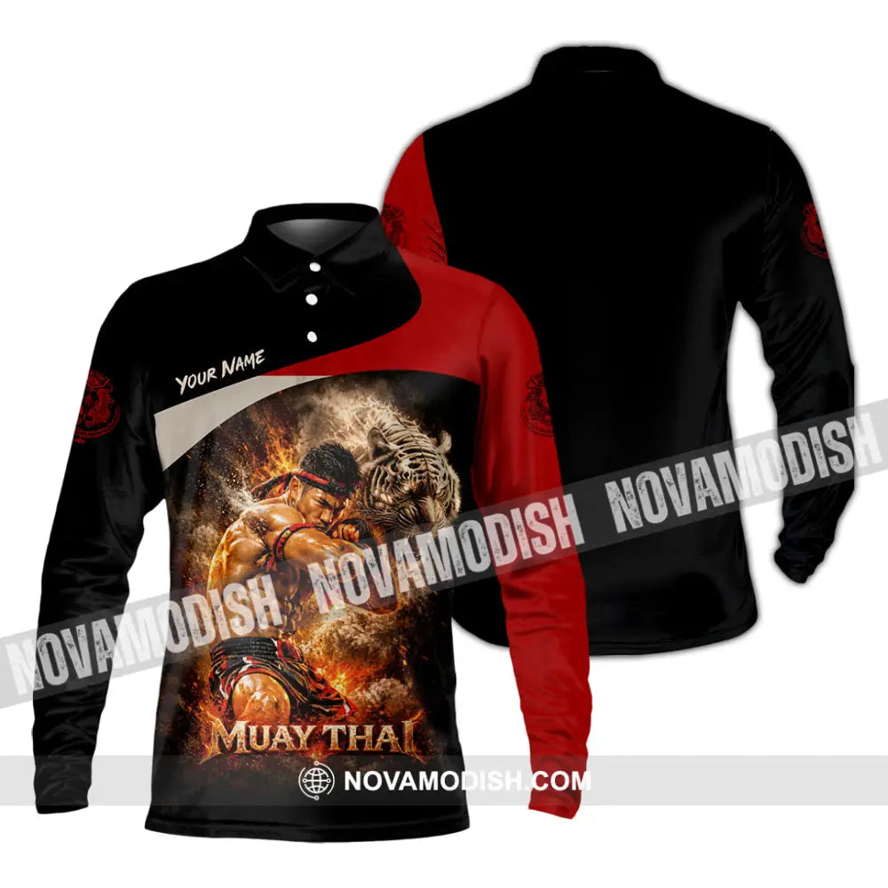 Unisex Shirt - Custom Muay Thai Shirt - Long Sleeve Polo / S - T-shirt