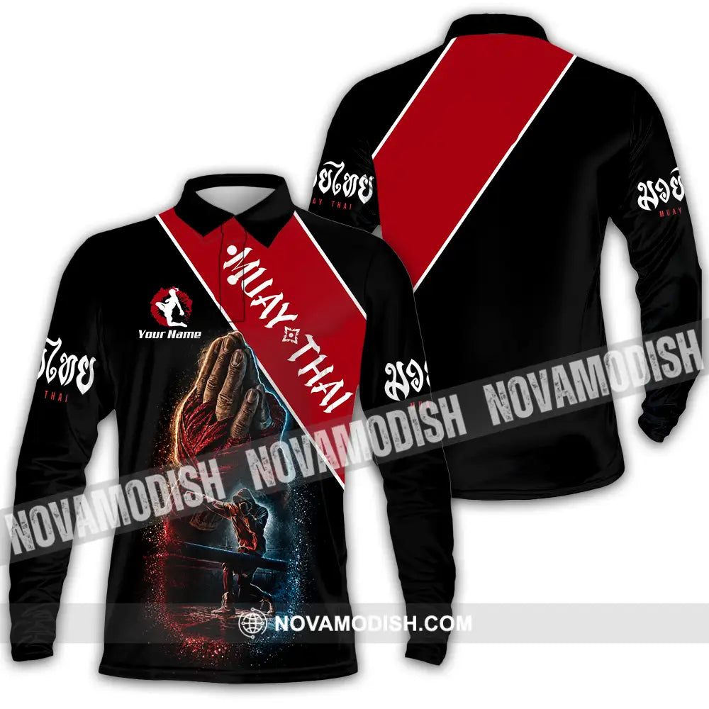 Unisex Shirt - Custom Muay Thai Shirt - Long Sleeve Polo / S - T-shirt