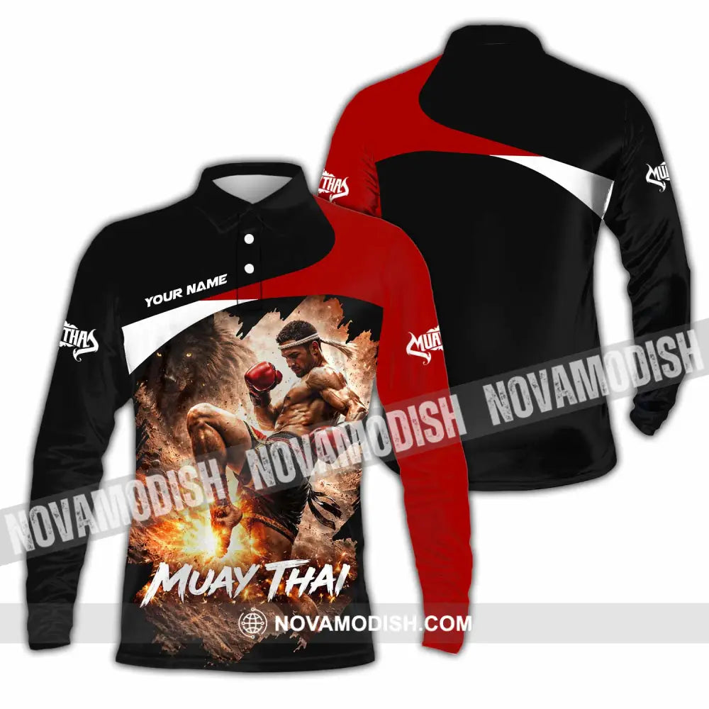 Unisex Shirt - Custom Muay Thai Shirt - Long Sleeve Polo / S - T-shirt