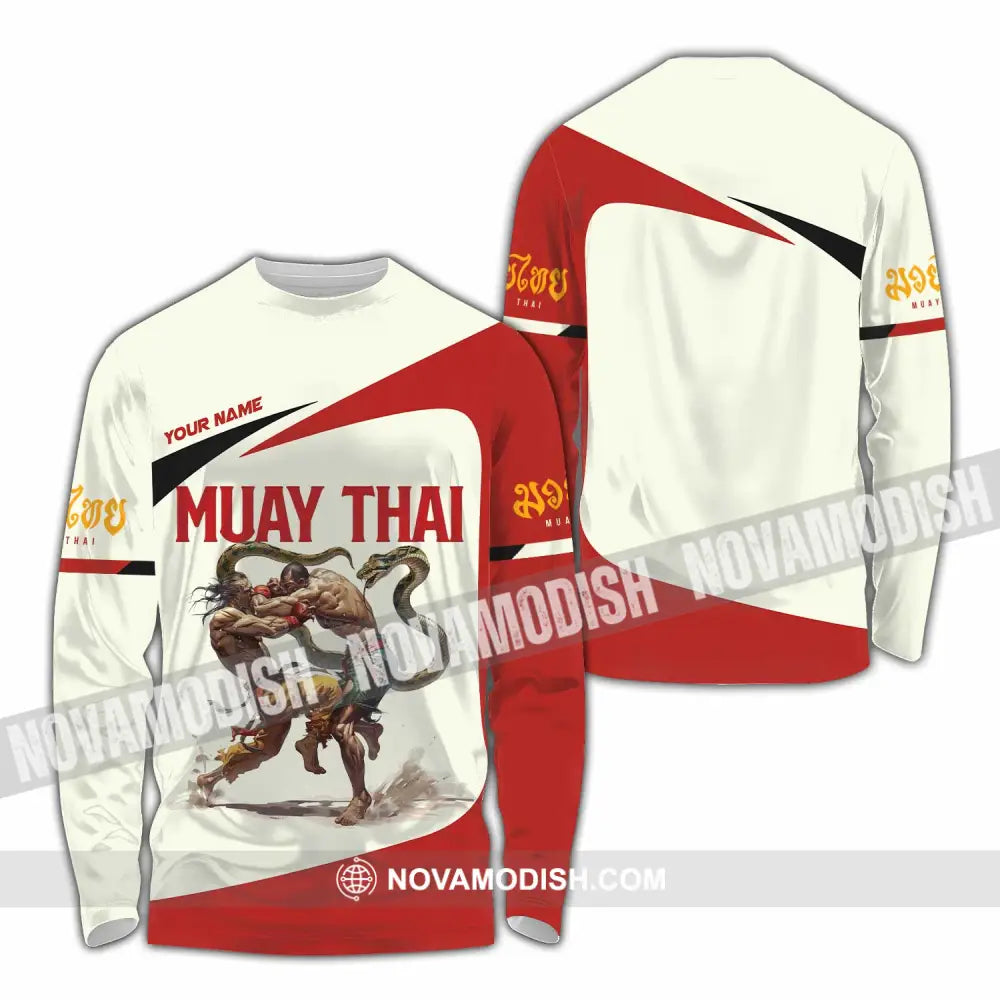 Unisex Shirt - Custom Muay Thai Shirt Long Sleeve Shirt / S T-shirt