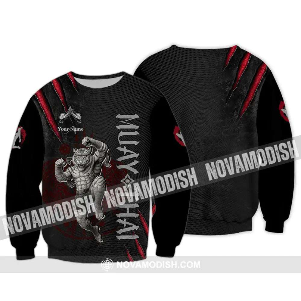 Unisex Shirt - Custom Muay Thai Shirt Long Sleeve / S T-shirt