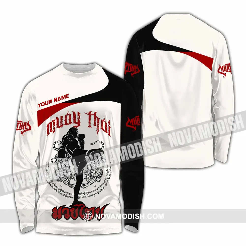 Unisex Shirt - Custom Muay Thai Shirt Long Sleeve Shirt / S T-shirt