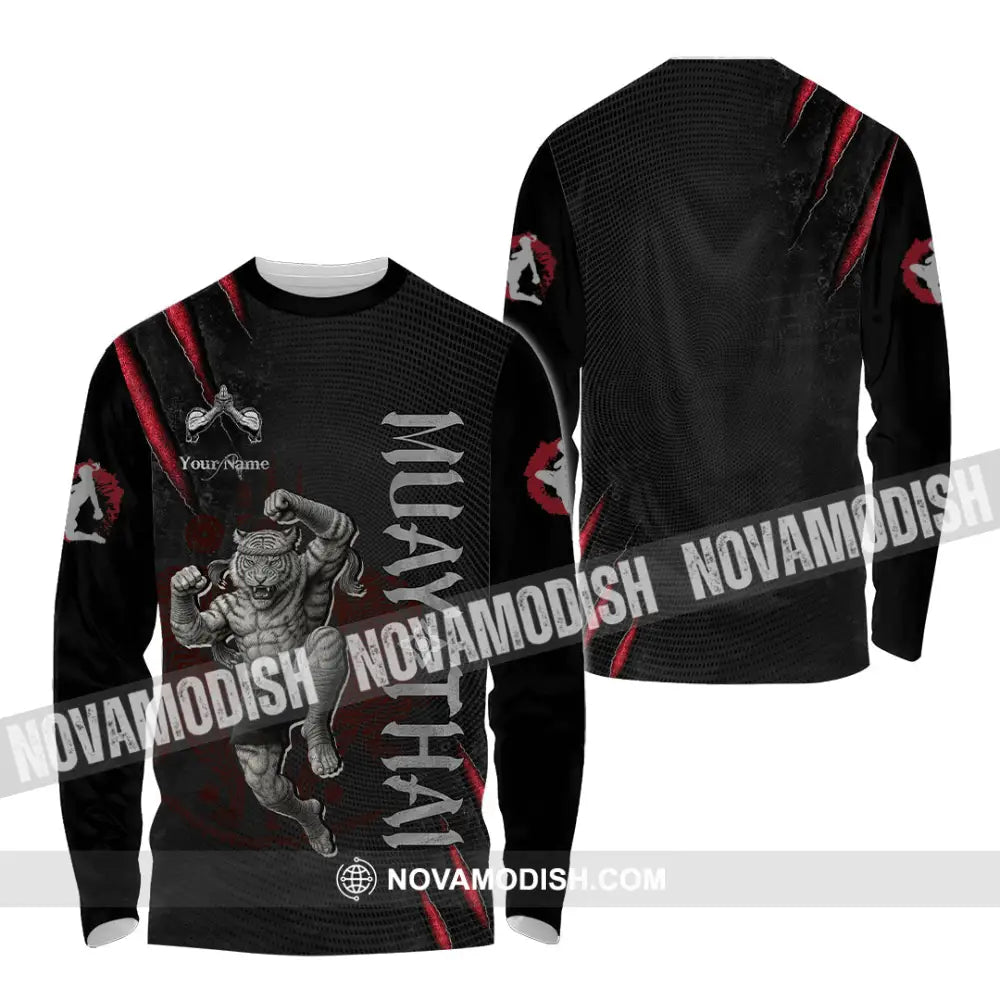Unisex Shirt - Custom Muay Thai Shirt Long Sleeve Shirt / S T-shirt