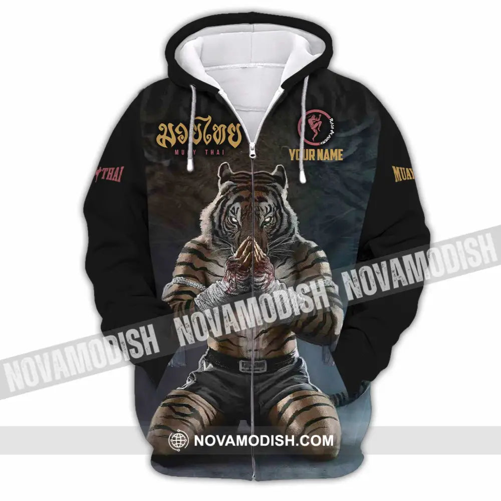 Unisex Shirt - Custom Muay Thai Lover Sport Shirt Zipper Hoodie / S T-shirt
