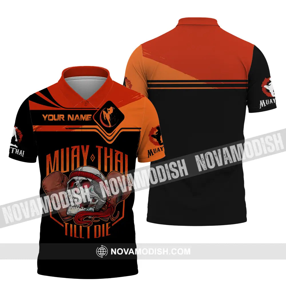 Unisex Shirt - Custom Muay Thai Till Die 3D Shirt Polo Shirt / S T-shirt