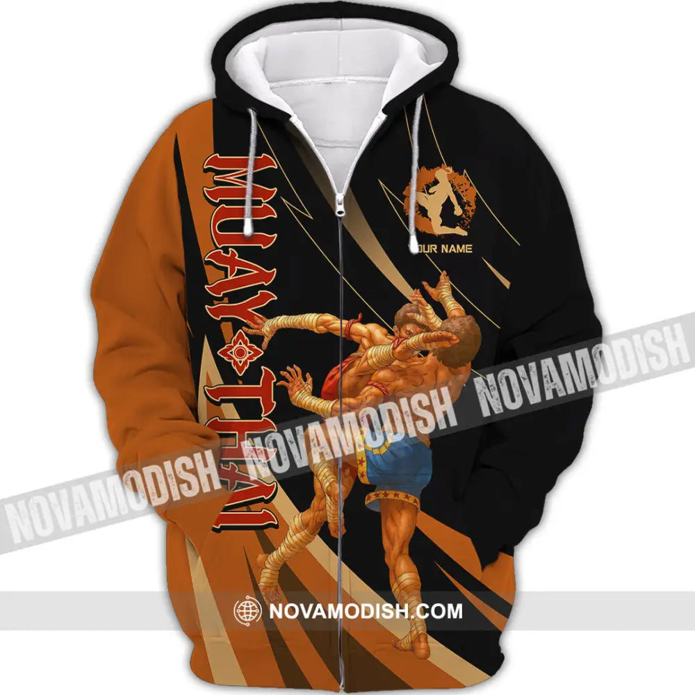Unisex Shirt - Custom Muay Thai Shirt Zipper Hoodie / S T-shirt