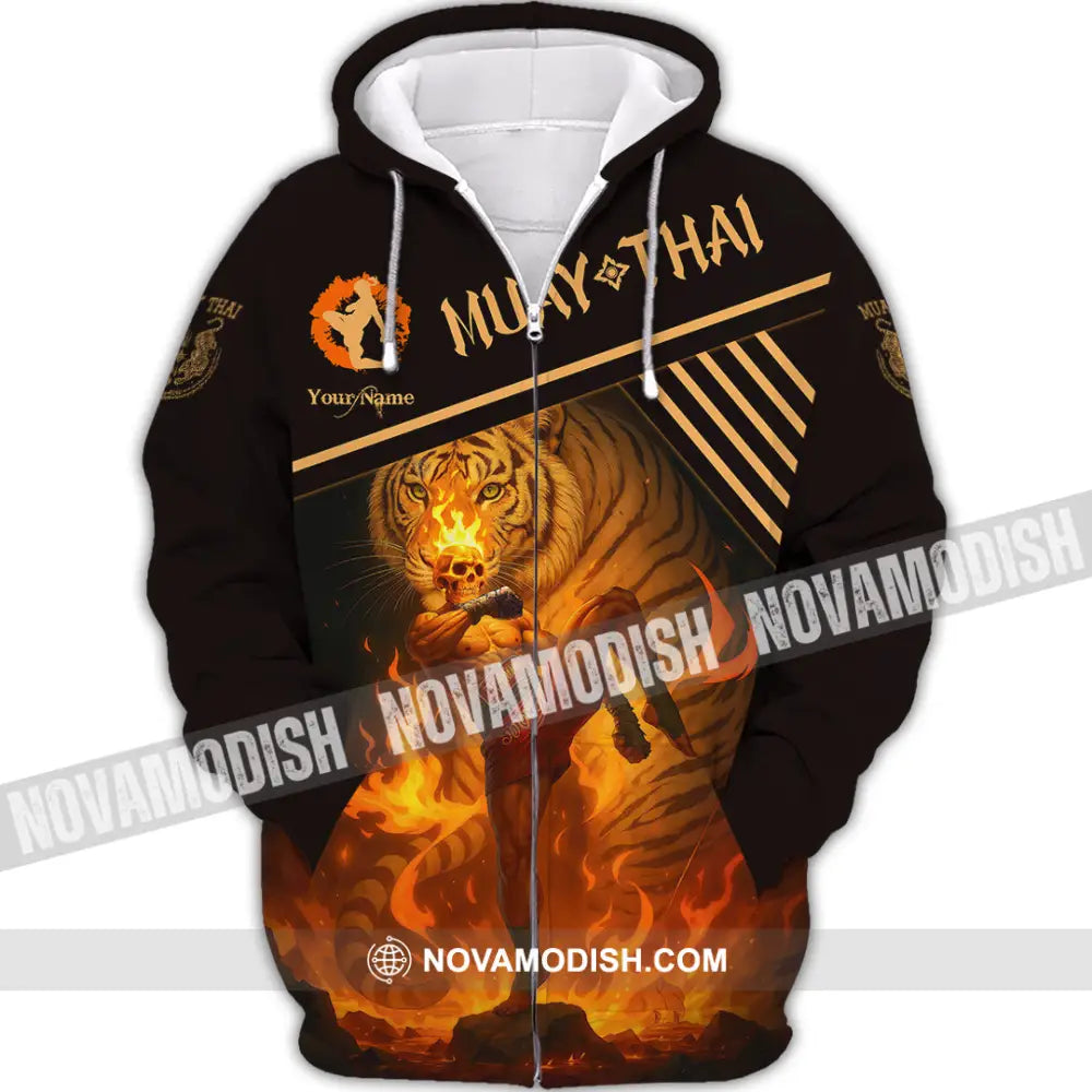 Unisex Shirt - Custom Muay Thai Shirt Zipper Hoodie / S T-shirt