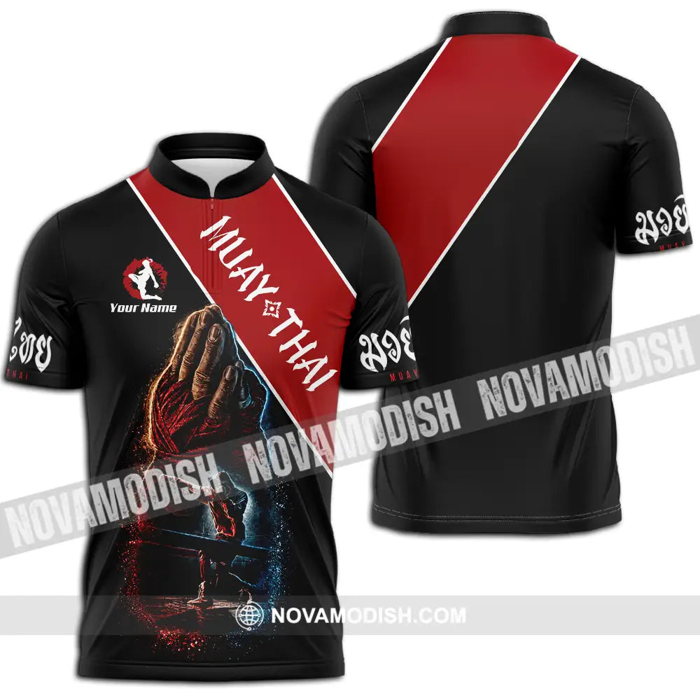Unisex Shirt - Custom Muay Thai Shirt - Zipper Polo Shirt / S - T-shirt