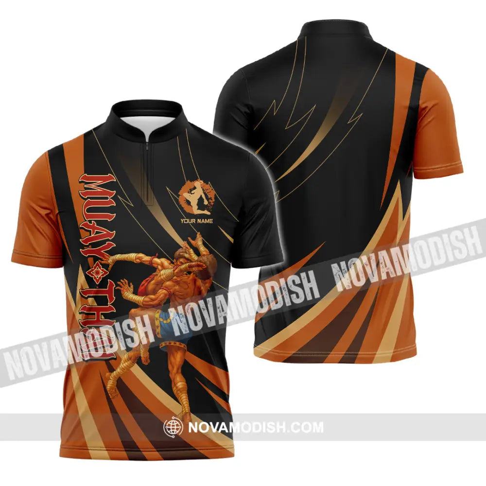 Unisex Shirt - Custom Muay Thai Shirt Zipper Polo Shirt / S T-shirt