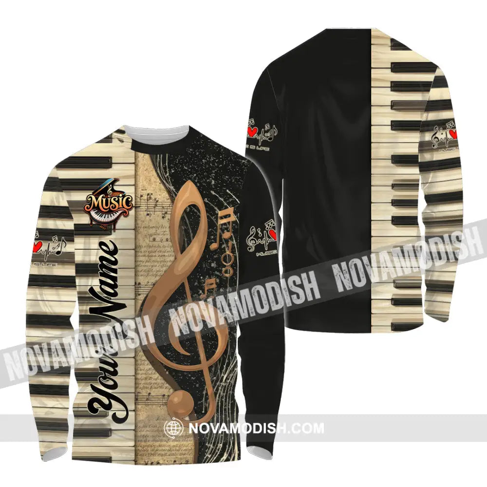 Unisex Shirt - Custom Music 3D Shirt Long Sleeve Shirt / S T-shirt