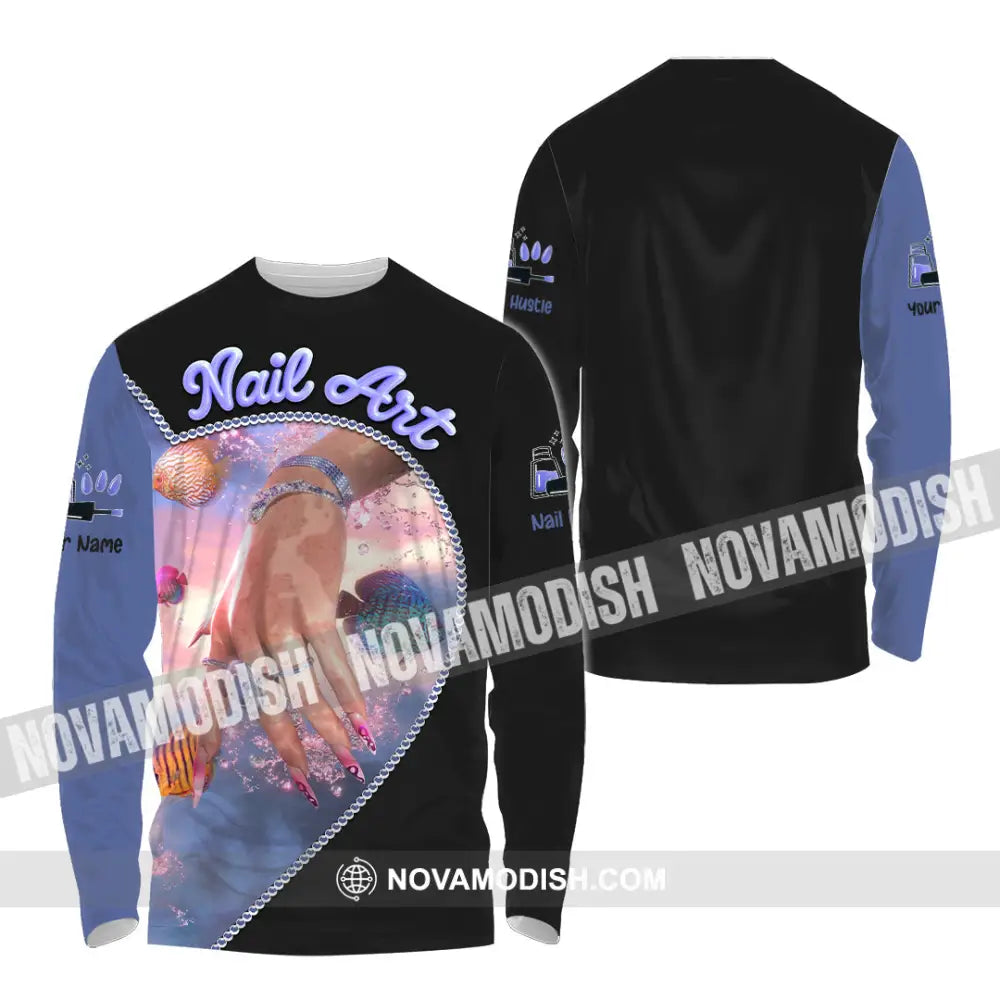 Unisex Shirt - Custom Nails Art Shirt Long Sleeve Shirt / S T-shirt