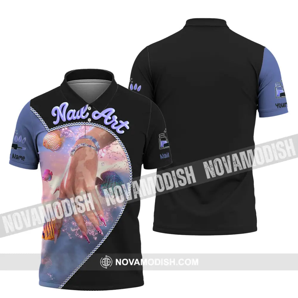 Unisex Shirt - Custom Nails Art Shirt Polo Shirt / S T-shirt